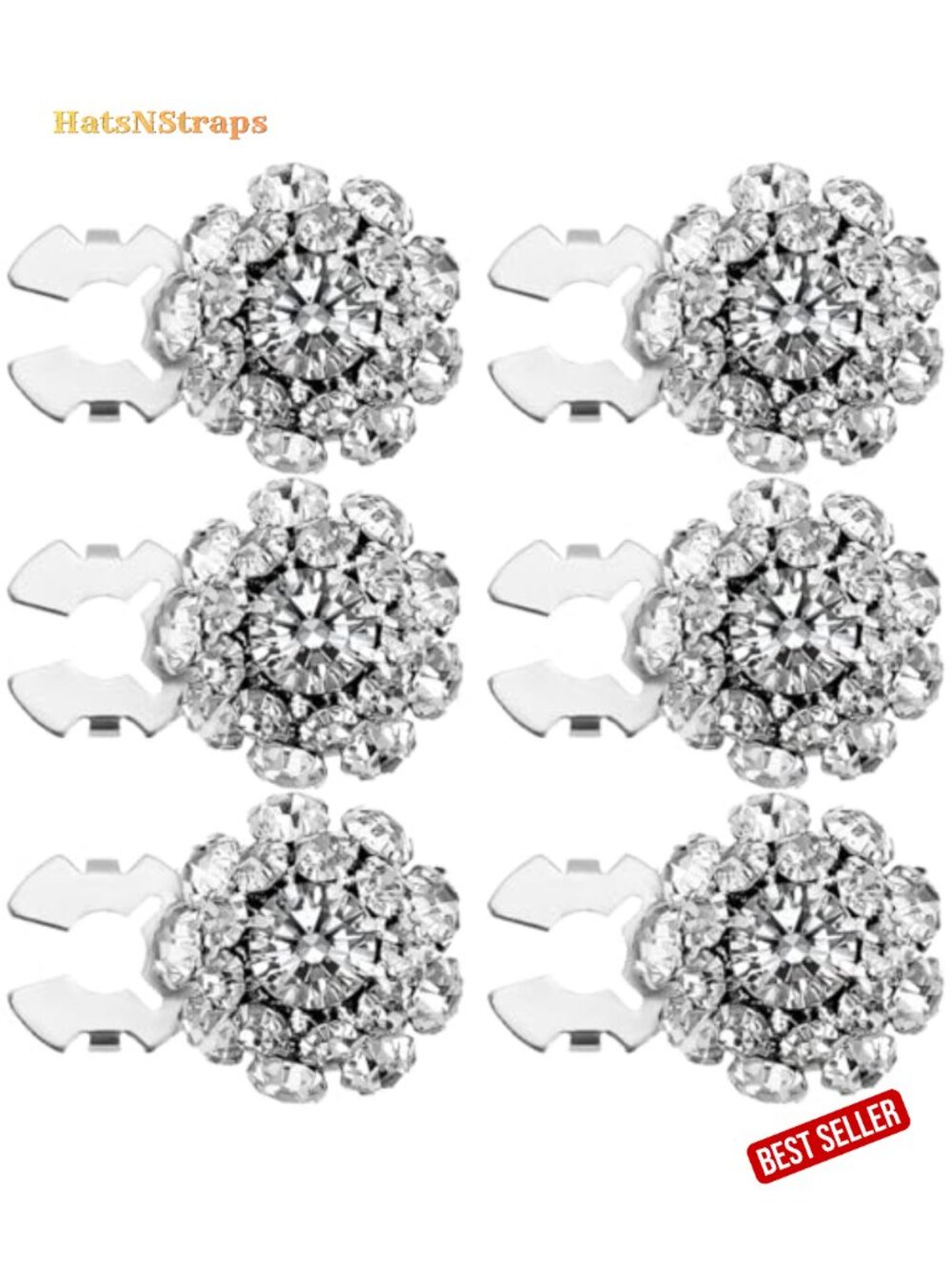 Rhinestone Button Covers for Blouses, Crystal Detachable Clips, Wedding DIY